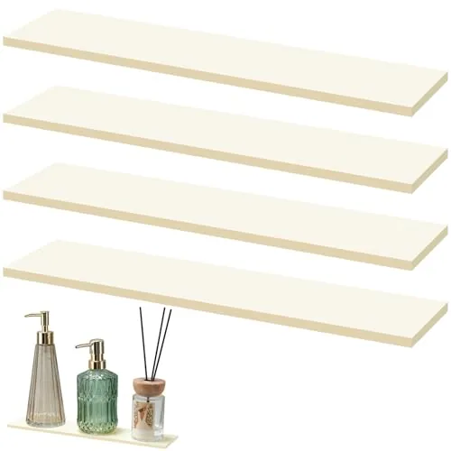 4 Piece Beige Acrylic Medicine Shelves