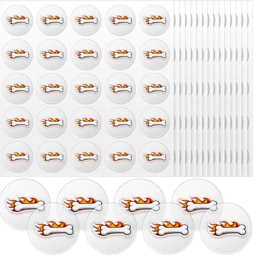 200 Piece 8 Sheets Football Helmet Decals Flame Bone Vinyl Decals