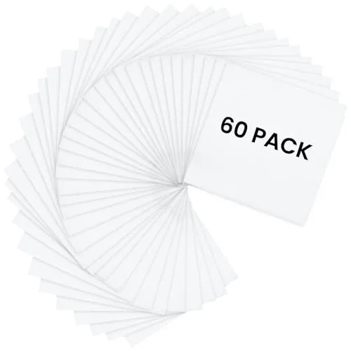60 Sheets Kiln Shelf Paper 5'' x 5'' Small Kiln Paper, White