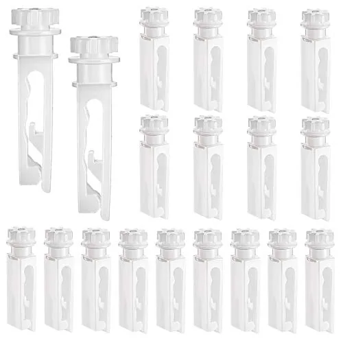 20 Piece Vertical Blind Clips Stems Replacement Parts, White
