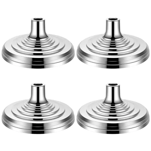 4 Piece Flag Holder Stand FlagPole Stand Flag Pole Base, Silver