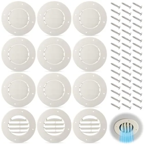 12 Piece 6.5" Round Rv Vent Covers Beige Ceiling Air Conditioner