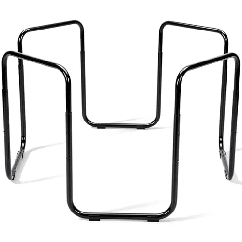 Folding Tray Large Adjustable Stand Metal Sensory Tray Holder, Black