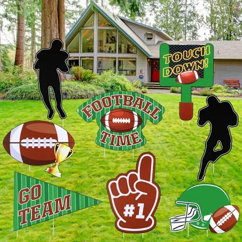 8 Piece Football Yard Signs 16 Inch