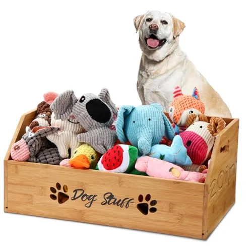 Large Dog Toy Bin Basket, Natural