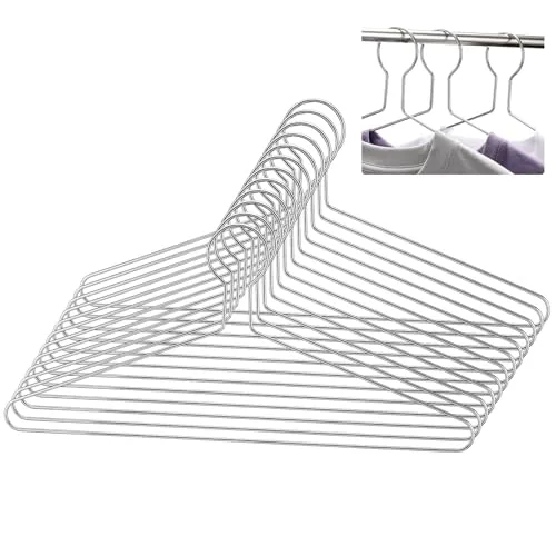 Anti-Theft Security Hangers 17 Inch Heavy Duty Chrome, Silver