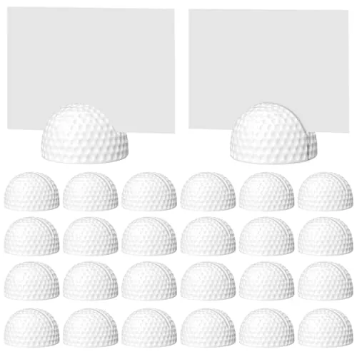 24 Piece Resin Golf Base Centerpieces Place Card Holder Half Golf, White