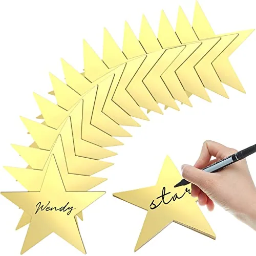 80 Piece Star Cutout Party Decor Bulletin Board, Gold