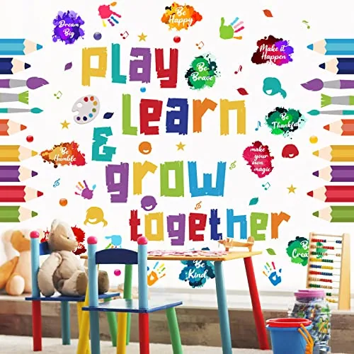 Play Learn Wall Decals, Multicolour