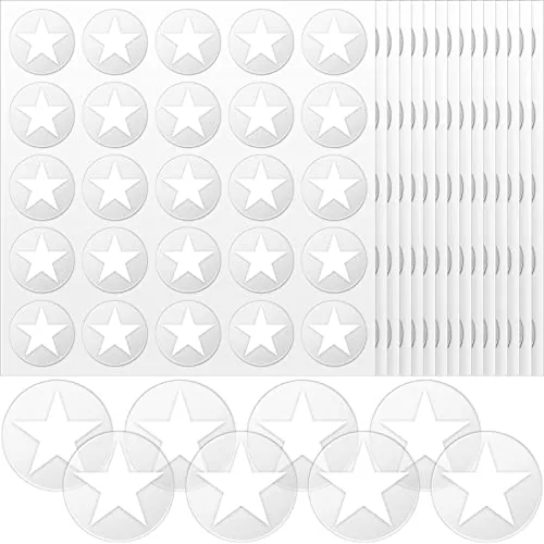 Star Helmet Stickers, Clear
