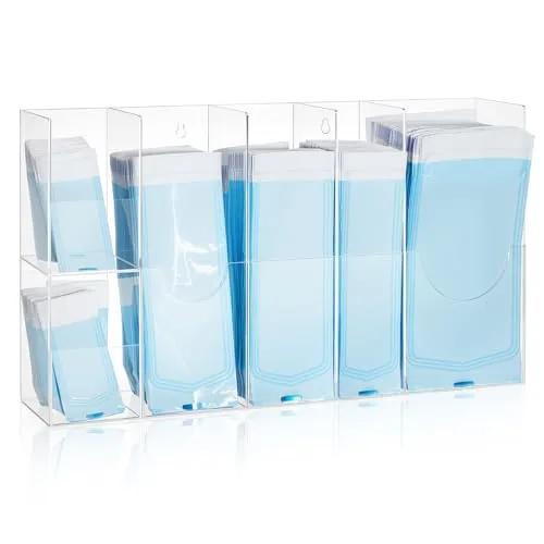 Clear Acrylic Sterilization Pouches Dispenser Rack