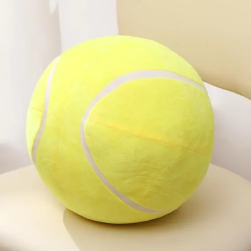 Tennis Ball Tennis Pillow Soft 10.8 Inch Round Sports, Yellow