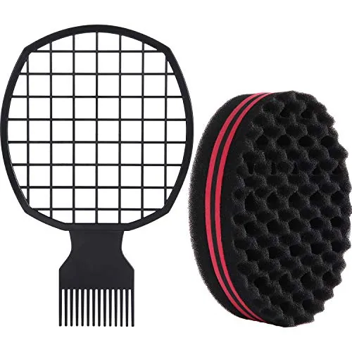 2 Piece Afro Twist Hair Comb, Black