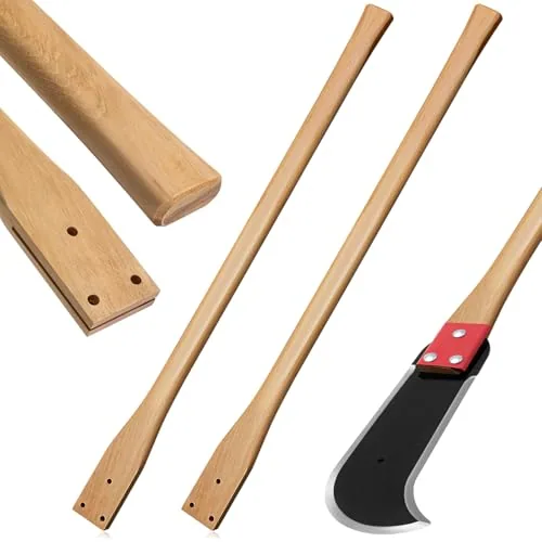 2 Piece Ditch Bank Blade Handles 3 Hole Hickory Wood Axe Handle