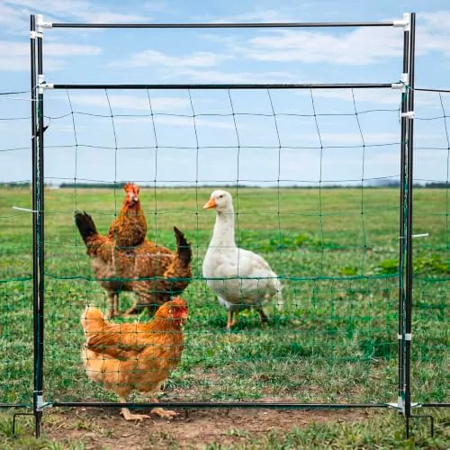Electric Poultry Netting Gate, Black