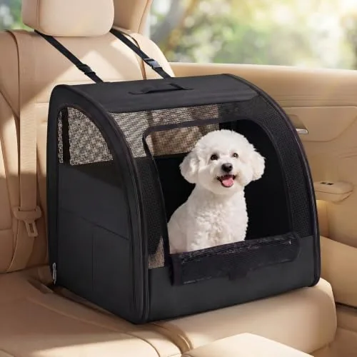 Folding Dog Car Crate, Black
