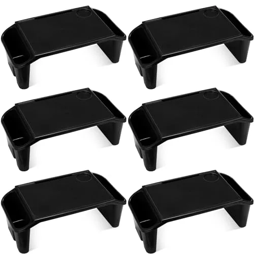 6 Piece Kids Lap Desk Tray, Black