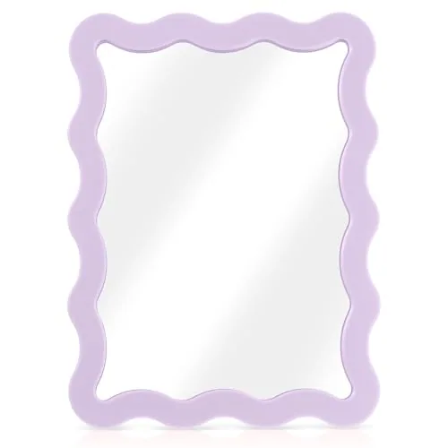 1 Piece Magnetic Locker Mirror 5"x7" Real Glass, Purple