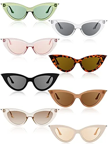 8 Pairs Retro Cat Eye Sunglasses Bulk