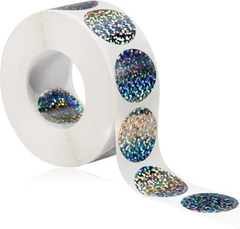 1000 Piece Scratch Offs Sticker DIY Holographic Circle Stickers, Multicolour, from our party supplies range