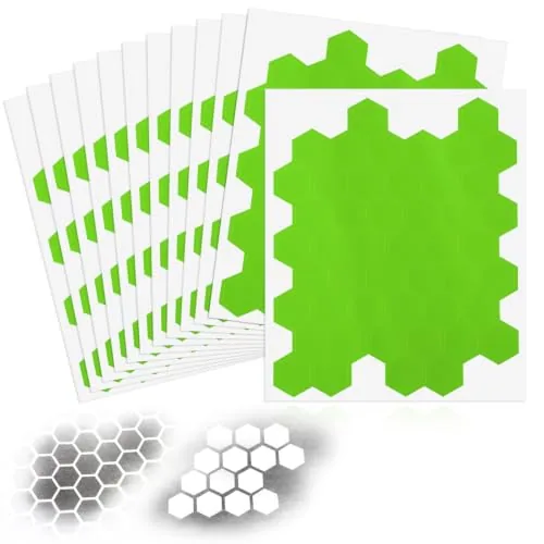 12 Piece Honeycomb Airbrush Stencils Honeycomb Hexagon Stencil, Green