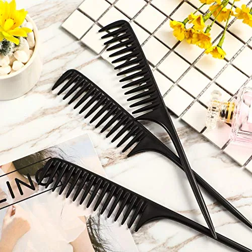 Wide Tooth Tail Combs, Black