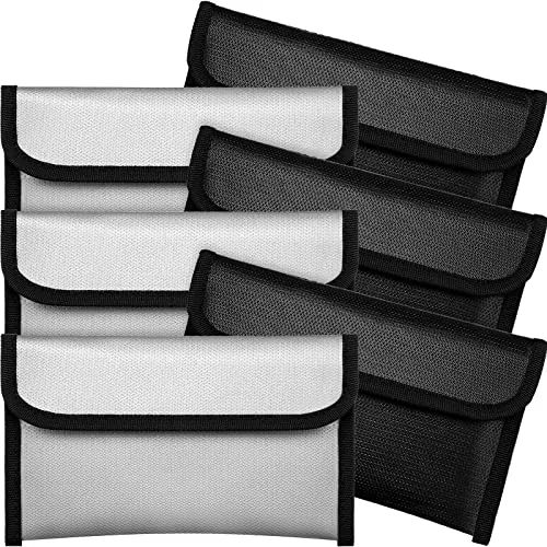 Fireproof Money Bag 8 x 5 Inch, Black